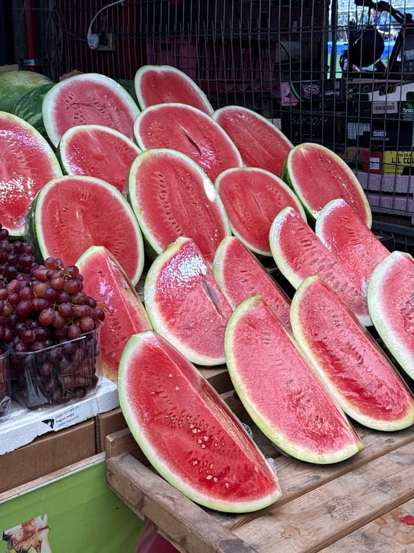 Morning street life and market activity in Petah Tikva