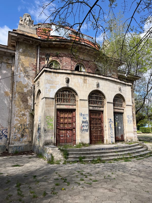 Tourist documents decaying Sofia architecture and street scenes
