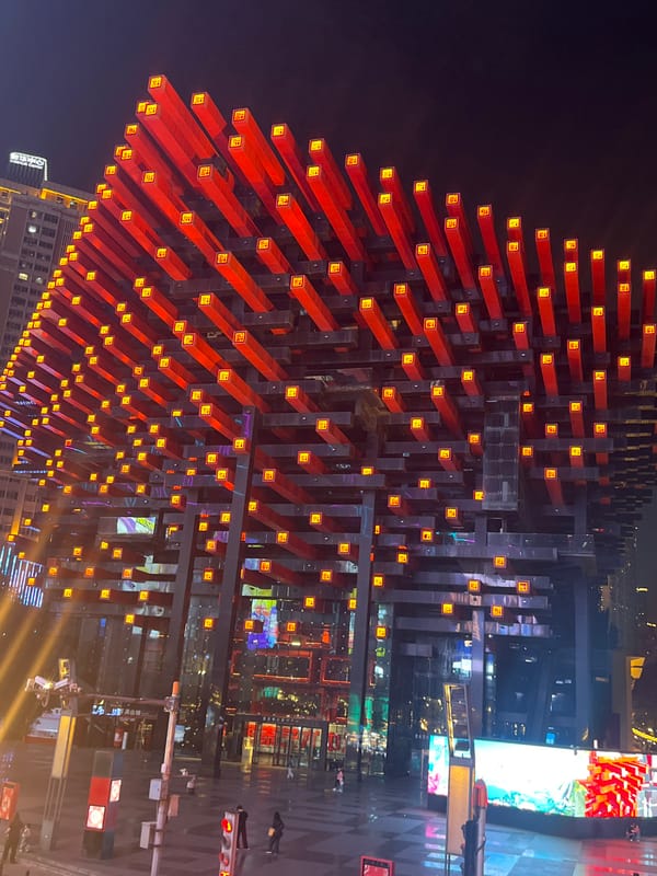 Nighttime activity documented across Chongqing's bustling Yuzhong District