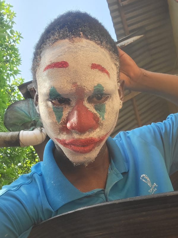 Clown makeup performers, daily life captured across Nkpor Nigeria