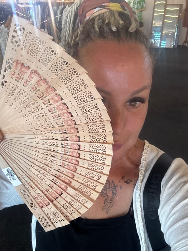 Tourist's morning routine captured across Kuta Selatan, Indonesia