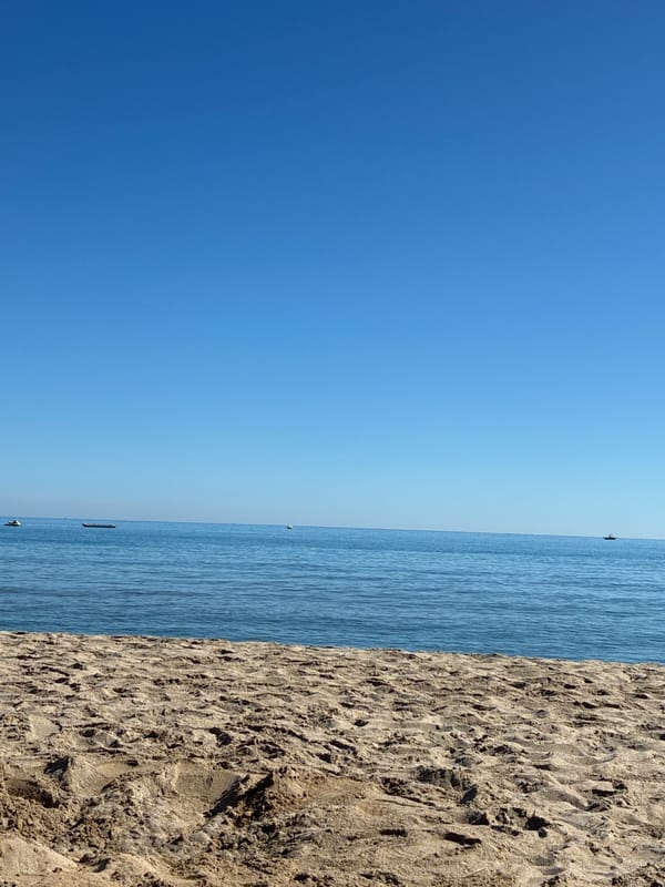 Quiet summer morning on a Rethymno beach