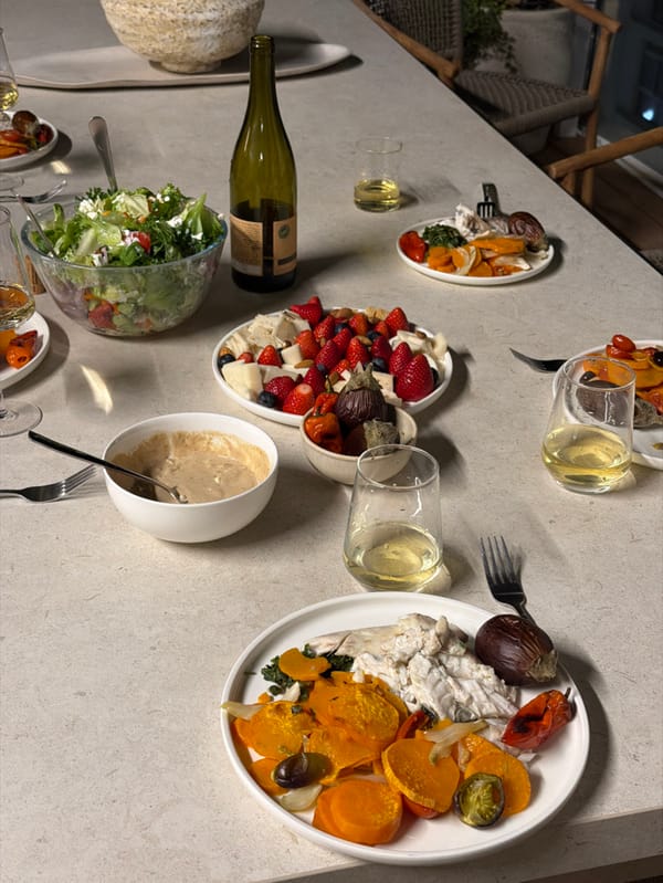 Evening dinner table set with food observed in Eilat