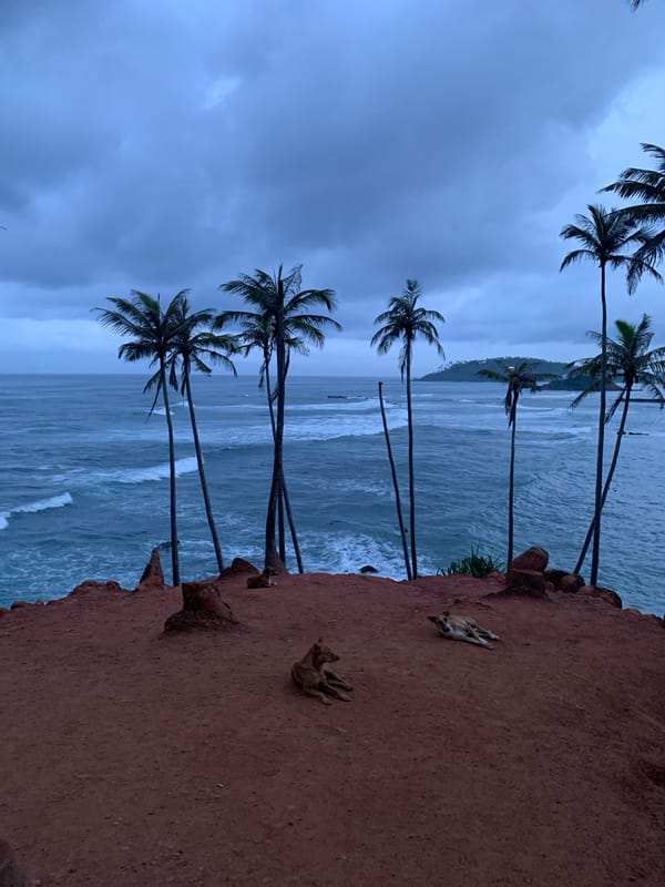 Overcast coastal scene documented in Thalaramba, Sri Lanka