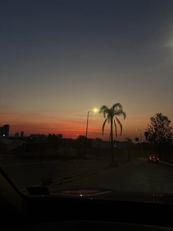 Sunset views and gym routine captured in Mexican town