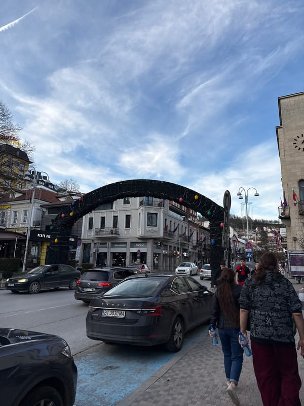 Holiday decorations spotted on Veliko Tarnovo street