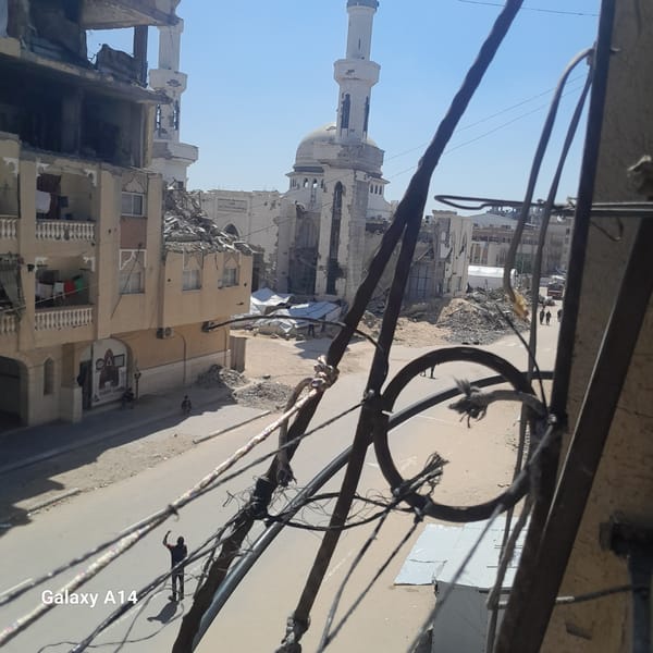 Morning views captured of refugee camps in Khan Yunis