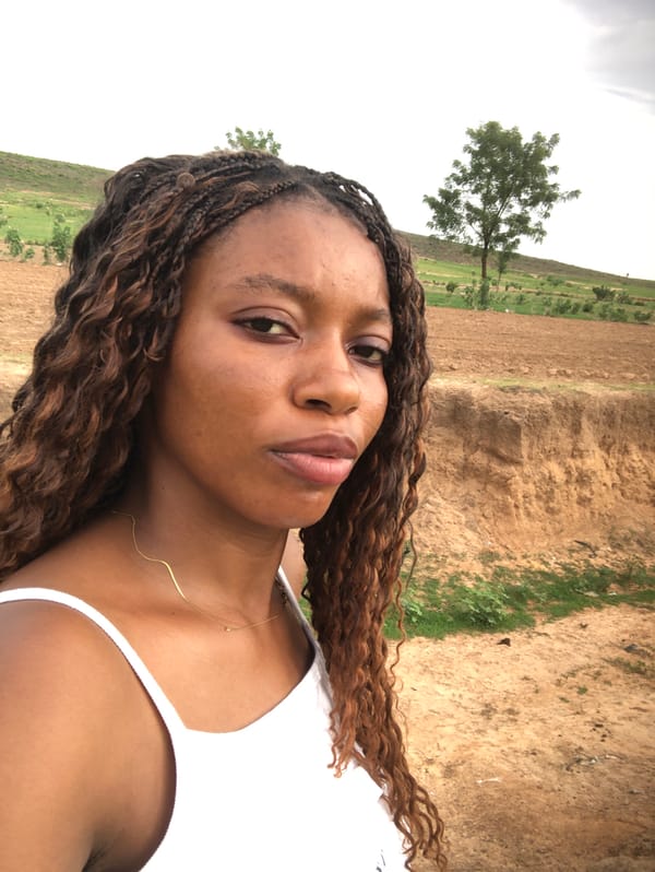 Woman photographed in rural Kashere, Nigeria countryside setting