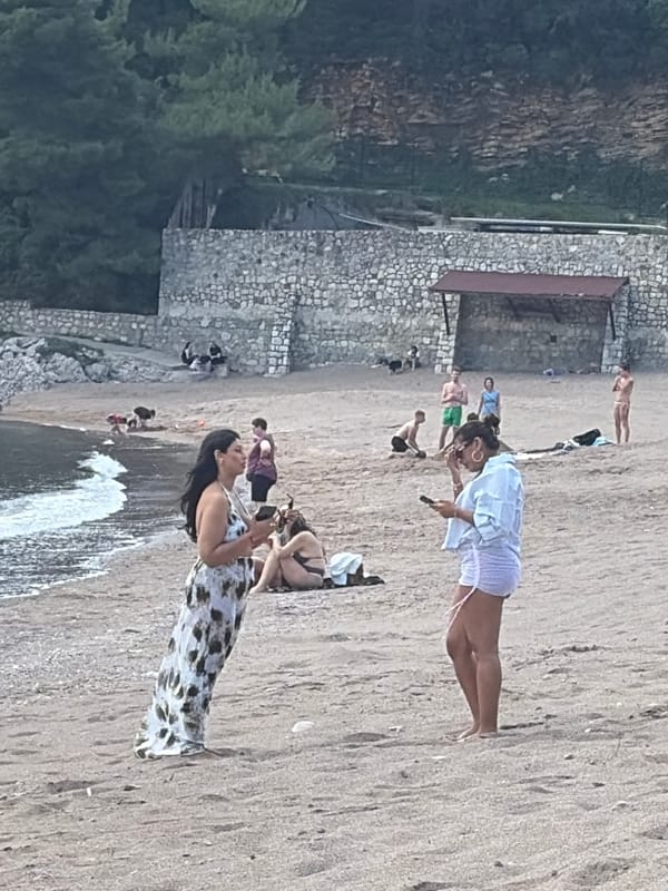 Spring day activities documented across Montenegro's Adriatic coast