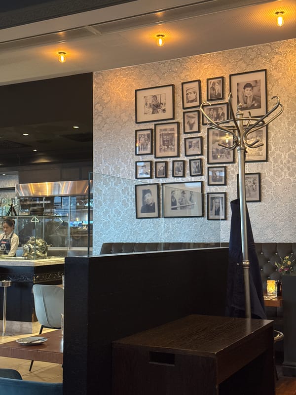 Rainy afternoon dining experience documented at Essen restaurant