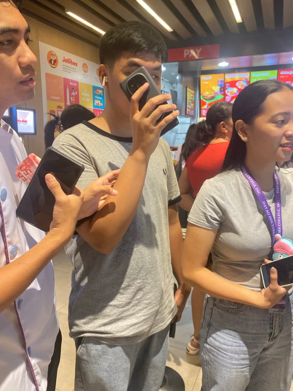 Group selfie moment at a Davao City Jollibee