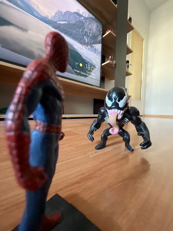 Marvel action figure collection on display at home in Shumen