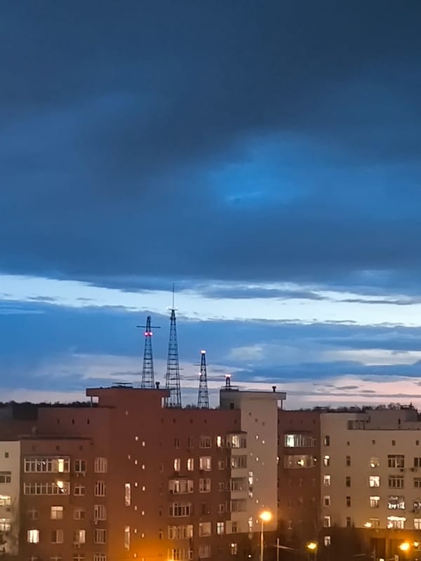 English study session captured amid Khimki evening cityscape