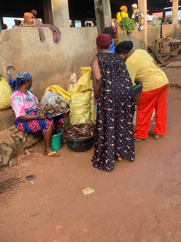 Morning market activity in Shagamu, Nigeria