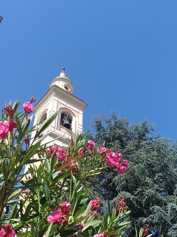 Quiet afternoon moments documented around Viadana's historic church district