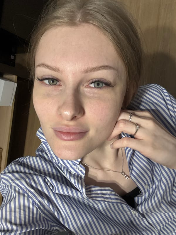 Portrait of blonde woman captured in Perm, Russia