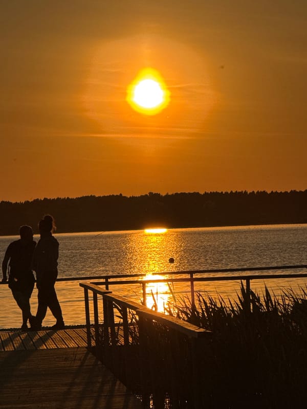 Sunset captured over water near Tallinn, Estonia