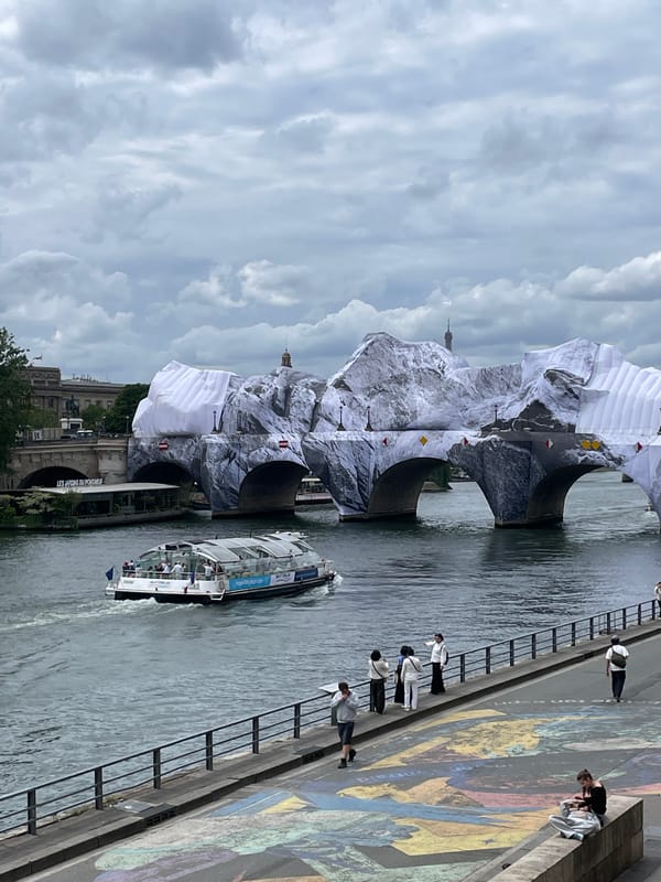 Paris bridges transformed with ice-themed art installation