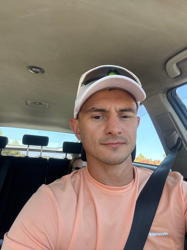 Passenger seat selfie on a road trip through Tibi, Spain