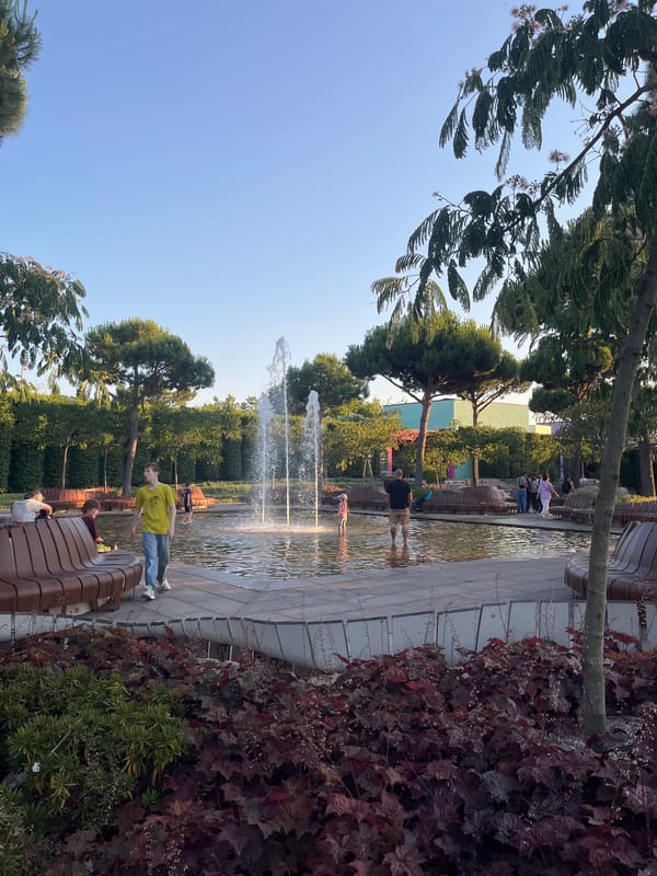 Krasnodar park's chrome sculpture installations draw afternoon visitors