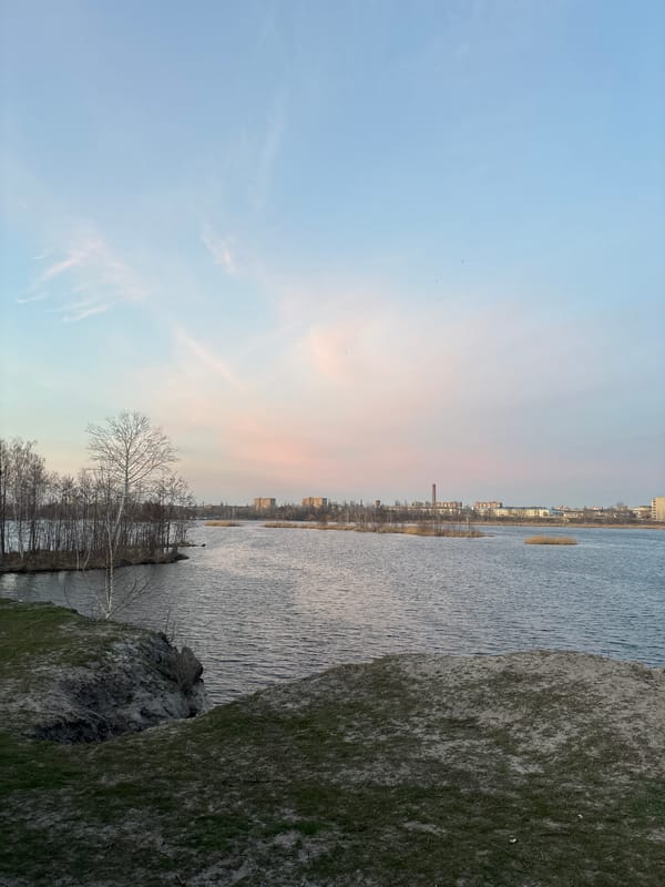 River scene captured in Kharkiv, Ukraine
