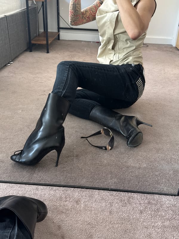 Fashion photography session captured on London floor Thursday morning