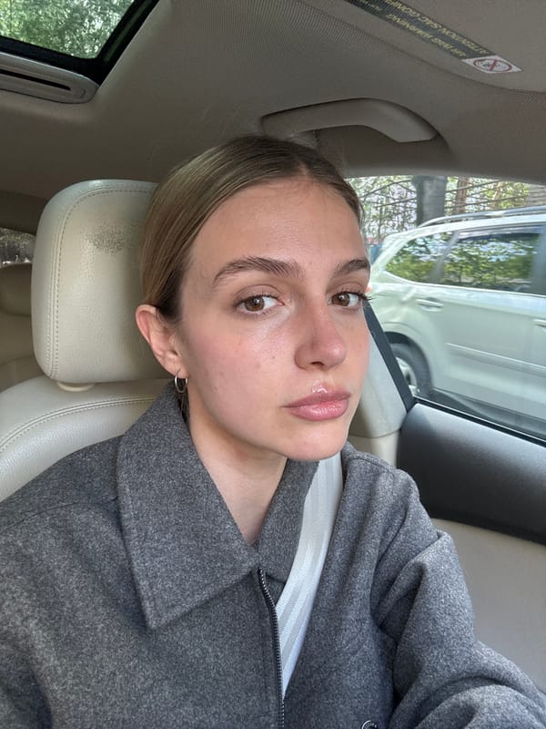 Woman observed in car in Tbilisi, Georgia