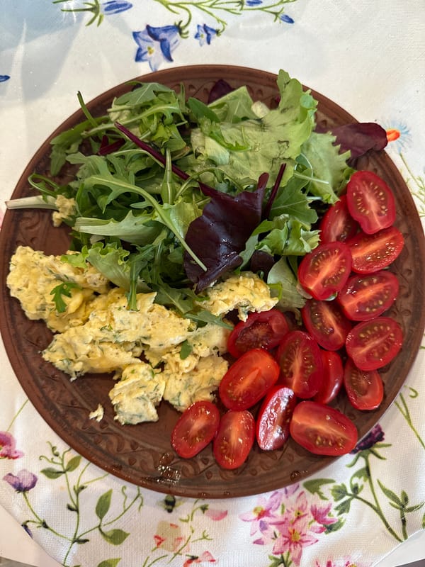 Home breakfast photographed in Wisła, Poland