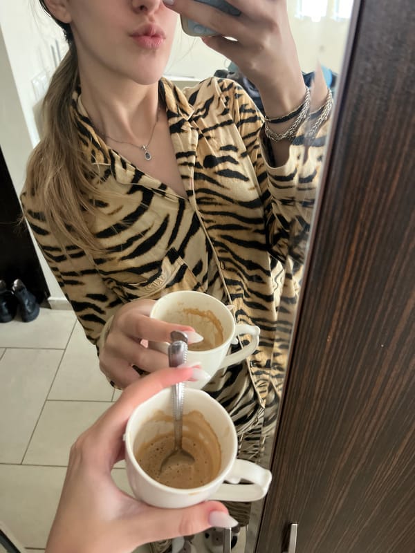 Woman documents morning cooking and selfies in Sofia apartment
