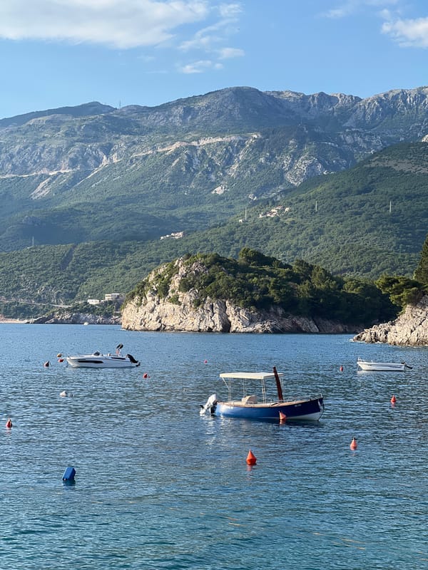 Coastal landscape documented near Sveti Stefan, Montenegro