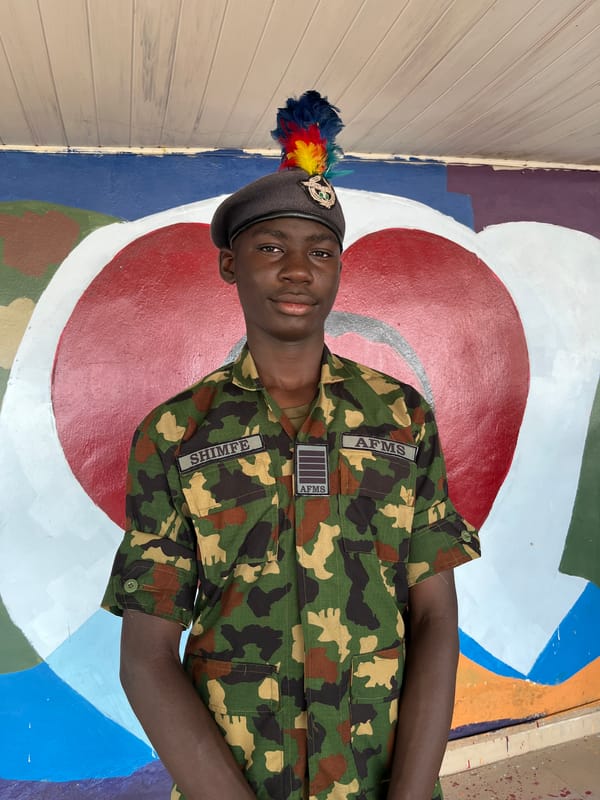 Cadets gather at Air Force Military School Jos, Nigeria