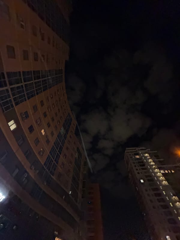 Nighttime cityscape photographed in Kazan, Russia