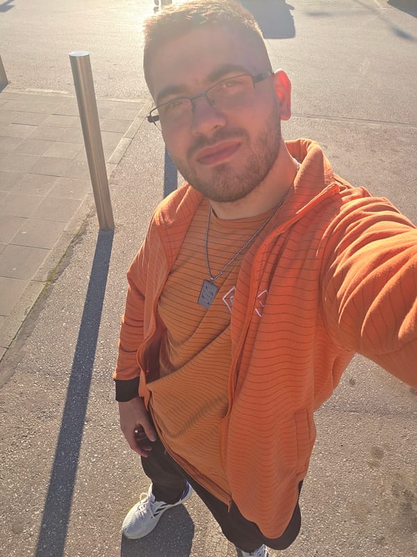 Man in orange outfit observed near railing in Plovdiv