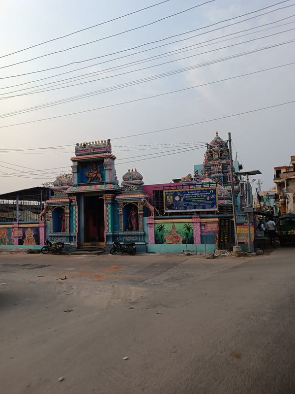 Night street scenes captured in Dharmavaram, India