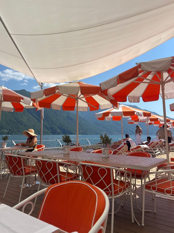 Lakeside dining terrace photographed in Tremezzina, Italy