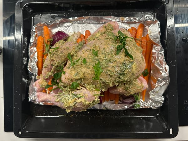 London resident documents Sunday roast preparation from shopping to serving