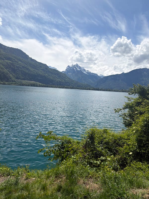 Peaceful lake views documented in Betlis, Switzerland