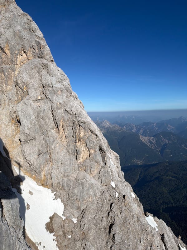 Zugspitze summit and slopes on a clear Alpine morning