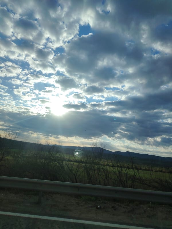 Morning sunlight illuminates Bulgarian countryside near Kilifarevo
