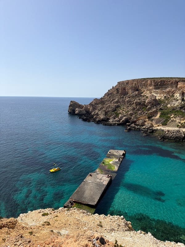 Aerial views captured of Mellieħa coastal scene, Malta