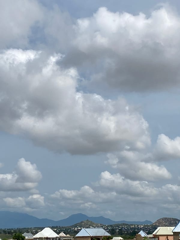 Dramatic cloud cover hangs over Kuson, Nigeria