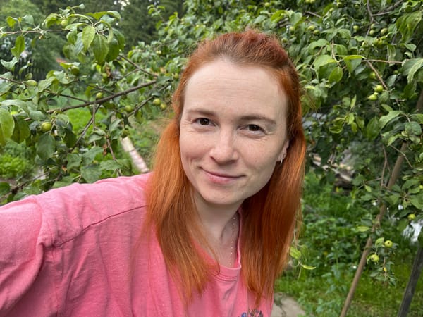 Garden selfies and fresh strawberries in Igra, Russia