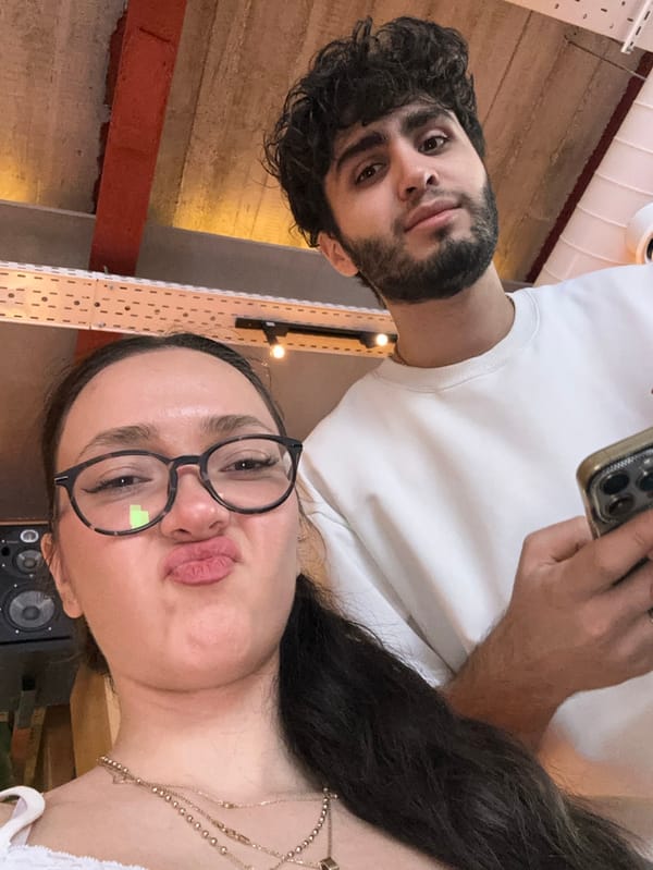 Casual gathering with dog observed at Yerevan creative space