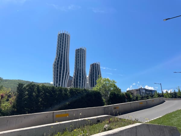 Wave-designed high-rise buildings documented in Tbilisi, Georgia