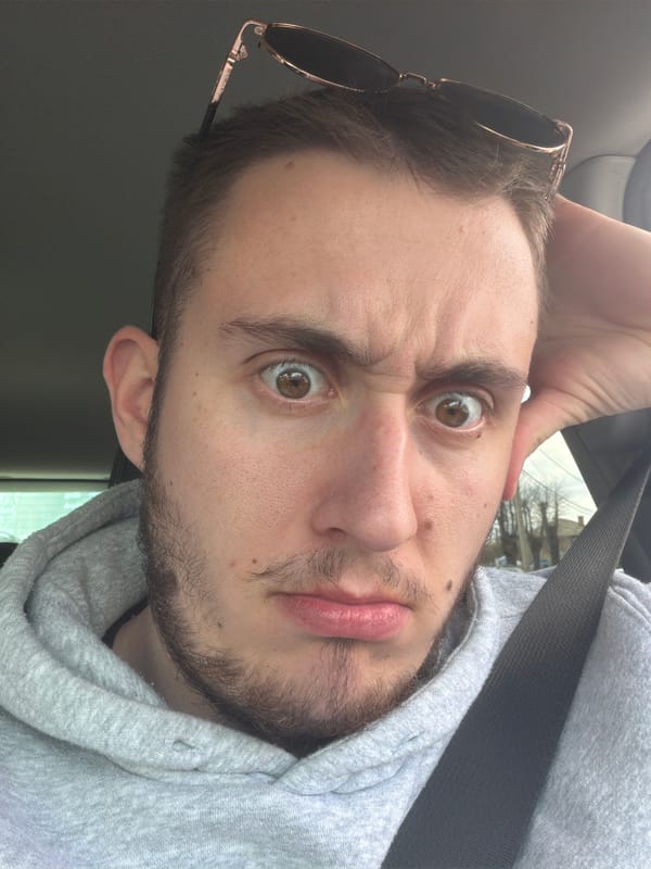 Driver takes selfies while traveling through Voluyak, Bulgaria