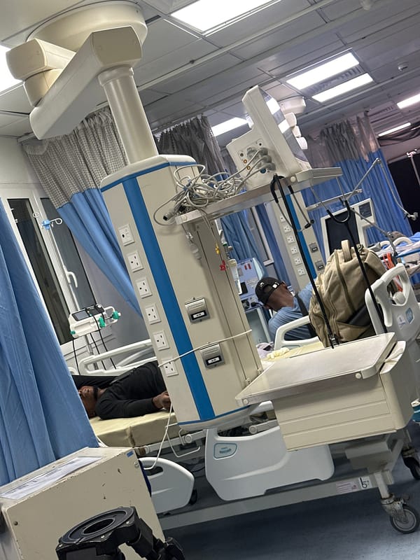 Person in protective gear observed at Ilado medical facility