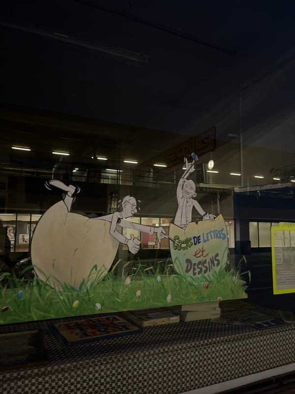 Street art and painted facades on a Geneva night walk