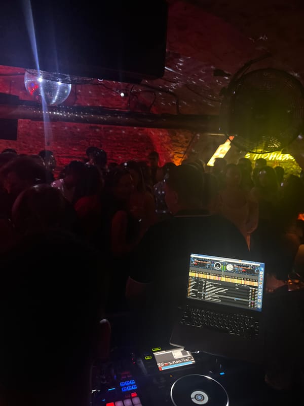 Kazan nightlife: DJ performance and illuminated waterfront captured