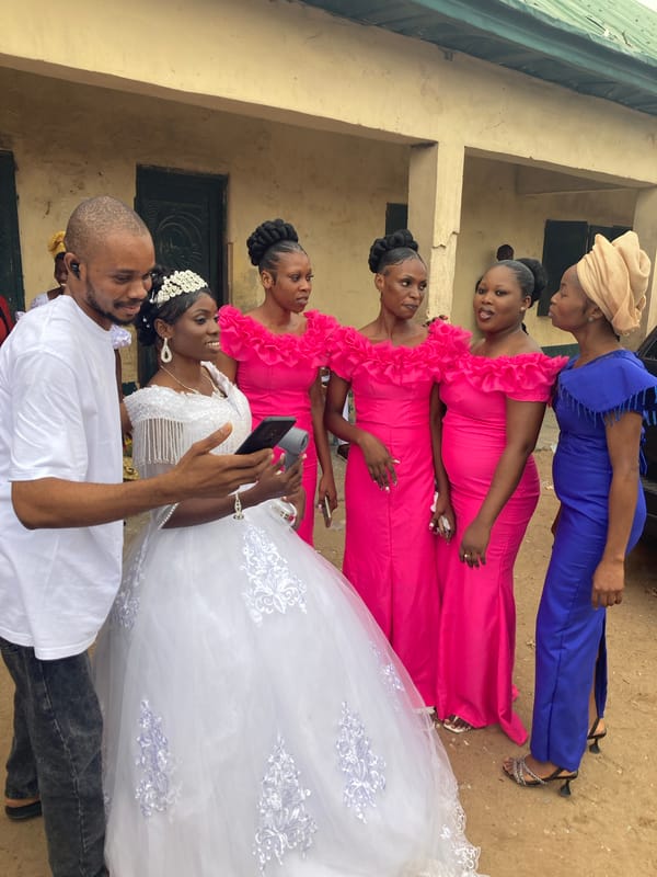 Wedding celebration captured by witnesses in Umuode, Nigeria