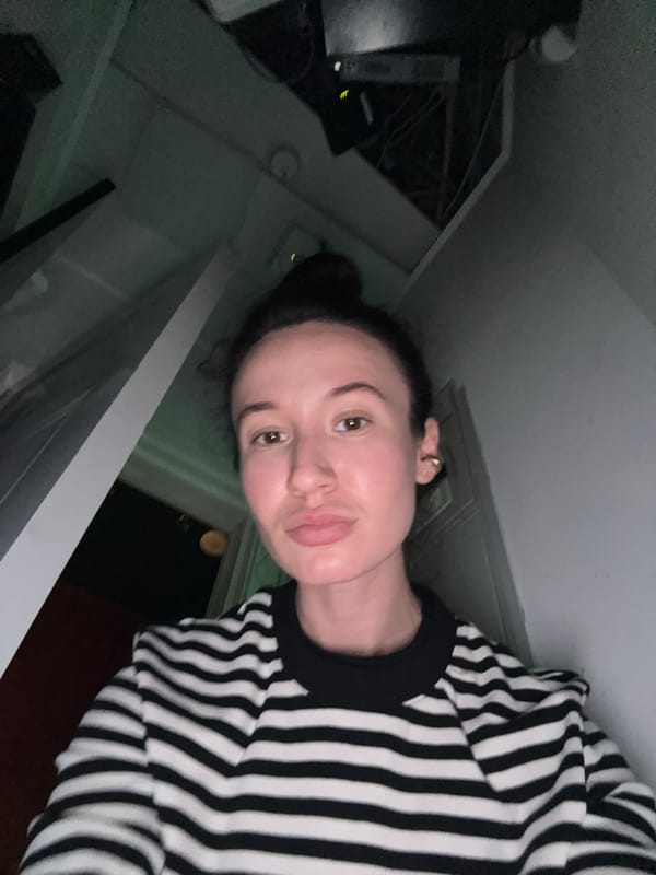 Nighttime selfie captured indoors in Tel Aviv